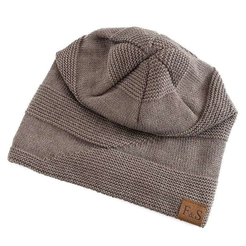Fleece-lined Pullover Keep Warm Knitted Cloth Label Woolen Cap - globaltradeleader