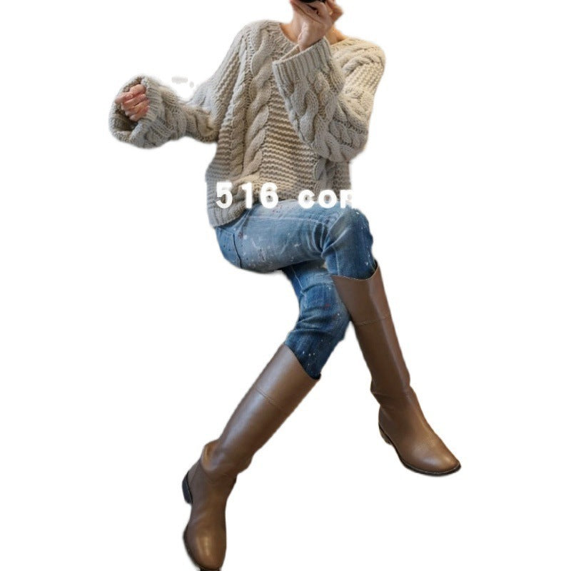 Loose And Lazy Style Knitwear Temperament Wild - globaltradeleader