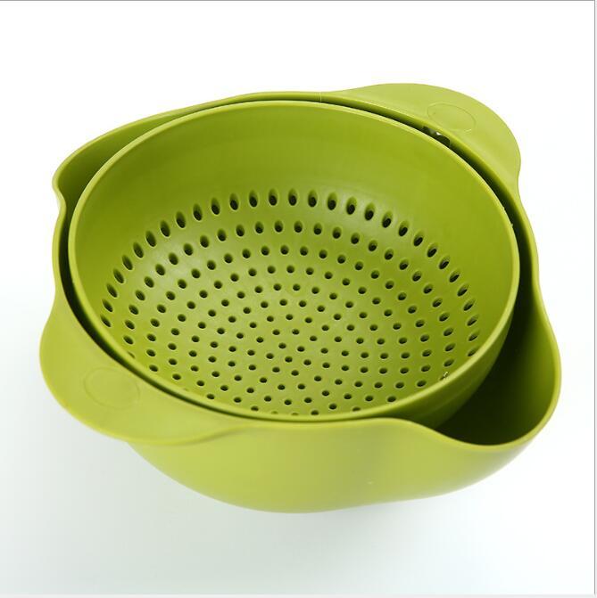 Kitchen Laundry Organizer Thickening Home Kitchen Plastic Rice Friut Bowl Washing Rice Sieve Basin Washing Basket - globaltradeleader