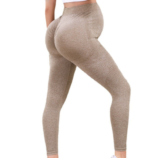 Pregnant Women's Nylon Leggings High Waist Hip Lift Fitness - globaltradeleader