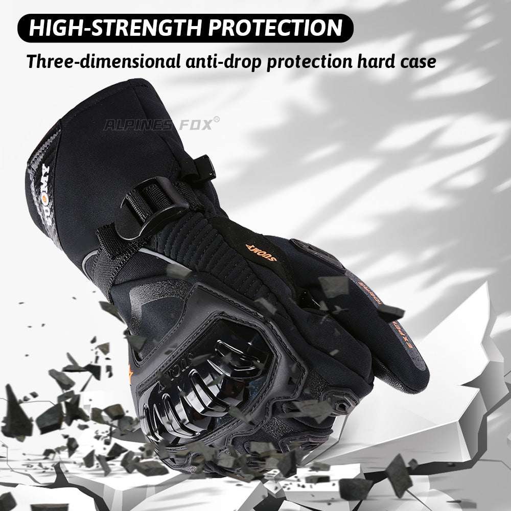 Winter Motorcycle Riding Touch Screen Waterproof Warm Electric Car Long Windproof Gloves - globaltradeleader