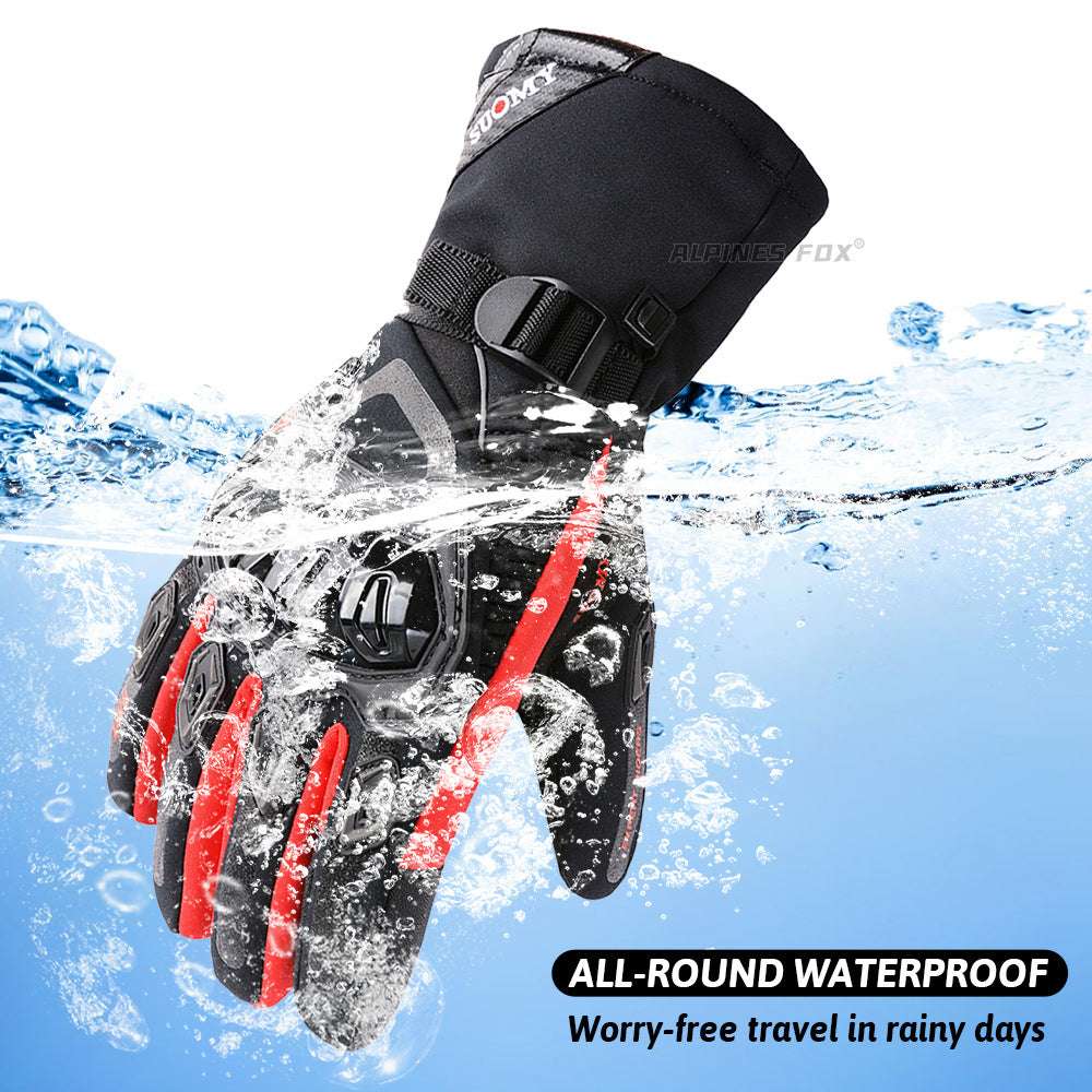 Winter Motorcycle Riding Touch Screen Waterproof Warm Electric Car Long Windproof Gloves - globaltradeleader