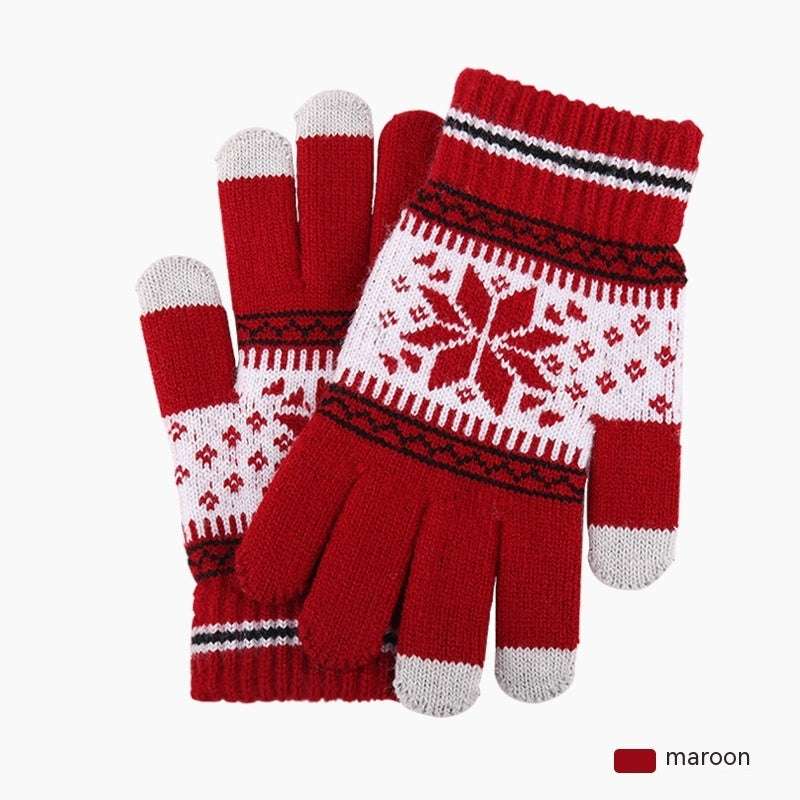Winter Warm Fleece-lined Thick Cycling Outdoor Knitted Gloves - globaltradeleader