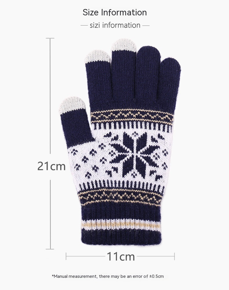 Winter Warm Fleece-lined Thick Cycling Outdoor Knitted Gloves - globaltradeleader