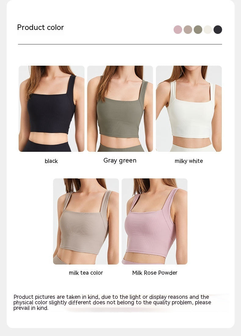 Beauty Back One-piece Sports Underwear Fixed Cup Yoga Bra Running Quick-drying Shockproof Fitness Vest - globaltradeleader