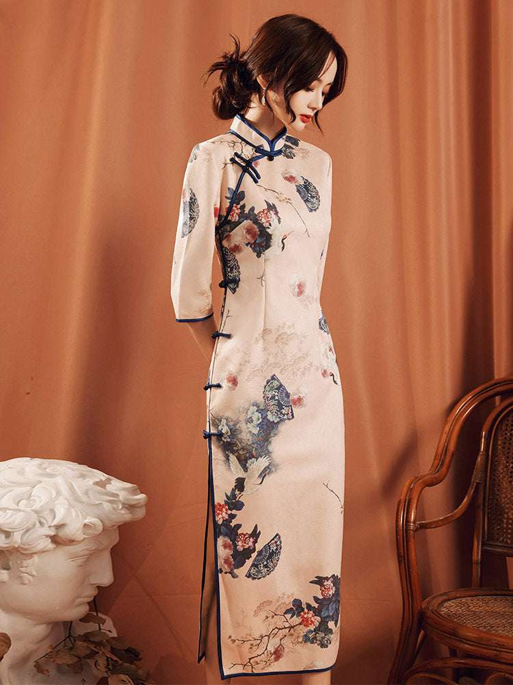 Cheongsam Improved Dress Retro French Long