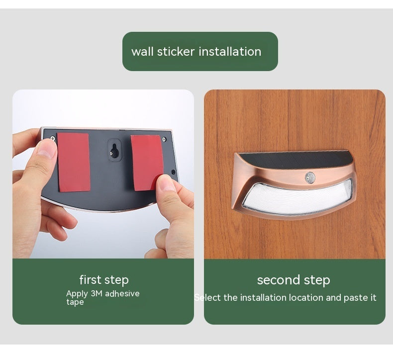 Solar Outdoor Retro Decorative Courtyard Villa Garden Wall Lighting Wall Lamp - globaltradeleader