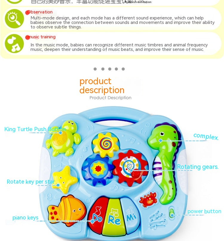 Early Education Study Table Light Music Marine Animal Study Table Parent-child Interaction Cognitive Toy - globaltradeleader