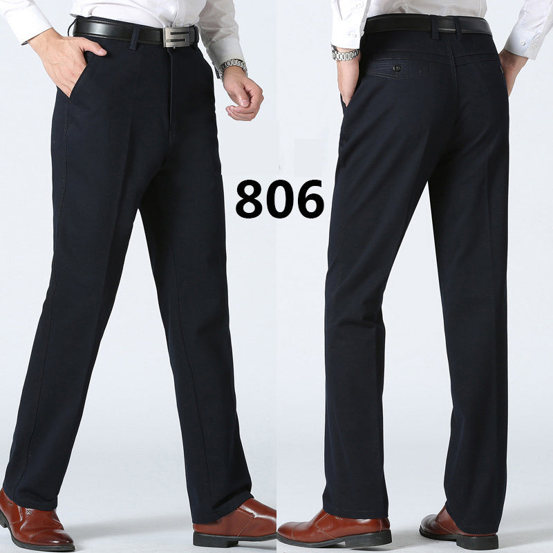 Middle-aged and elderly men's nine-point casual pants - globaltradeleader