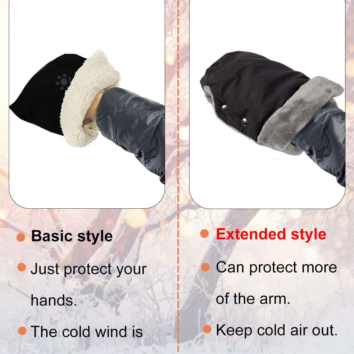 Trolley Warm Cover, Winter Antifreeze, Super Thick Waterproof Gloves - globaltradeleader