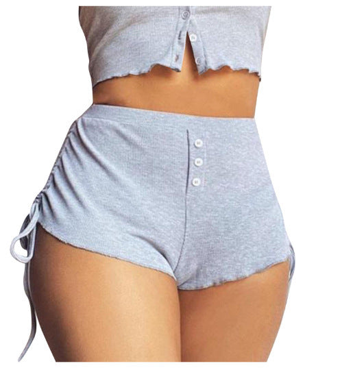 Women's Pants Printed Side Drawstring Shorts - globaltradeleader