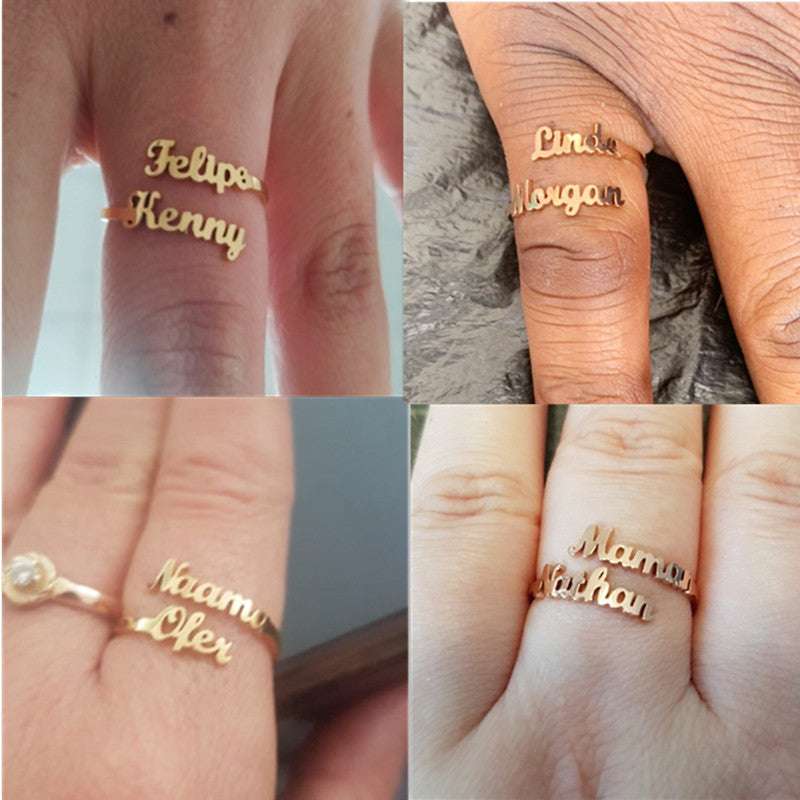 Double Name Ring Custom