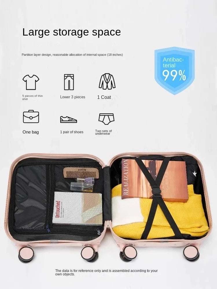 Mini Cute Suitcase Ladies Small Lightweight Luggage Boardable Trolley Case Universal Silent Wheel Suitcase For Children - globaltradeleader