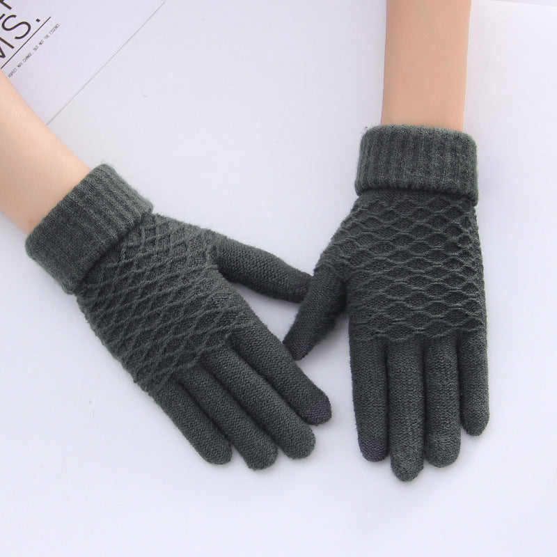 Female winter gloves touch screen five fingers - globaltradeleader