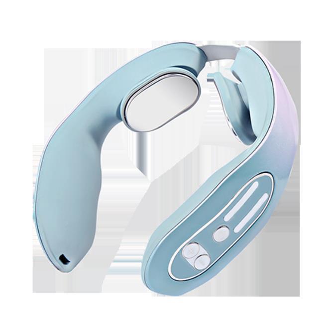 EMS Neck Acupoints Lymphvity Massager Device Intelligent Neck Massager With Heat Blue Hot Design - globaltradeleader