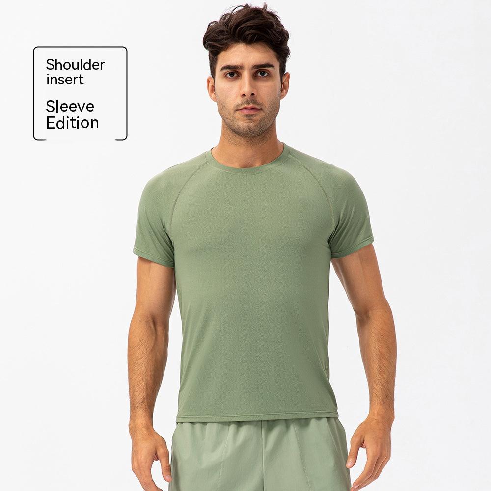 Men's Loose Running Quick Drying Clothes Round Neck T-shirt Sweat-absorbent Breathable Fitness Sports Casual Short Sleeve Clothes - globaltradeleader