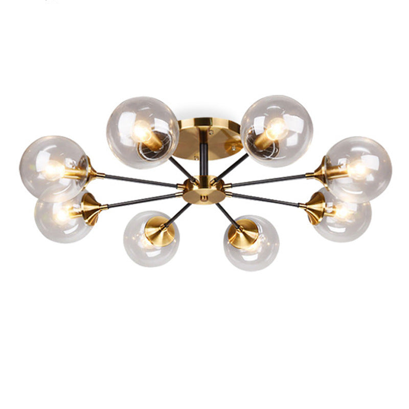 Modern Creative Micro Luxury Copper Plated Glass Ball Ceiling Lamp - globaltradeleader