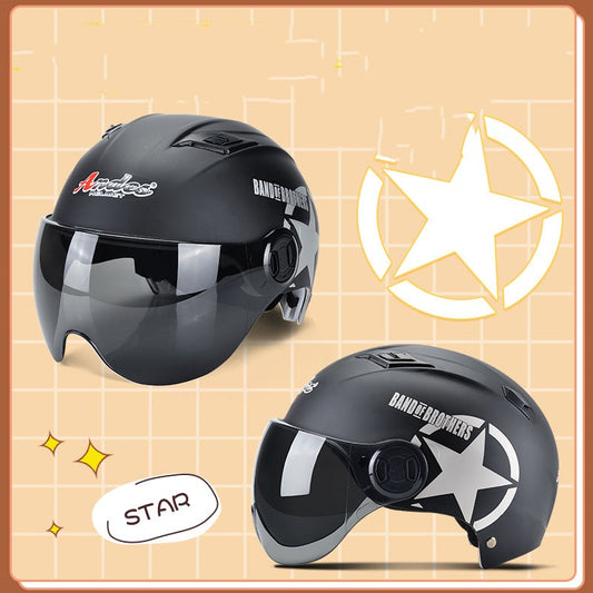 Winter Warm Battery Car Helmet Cute Korean Helmet