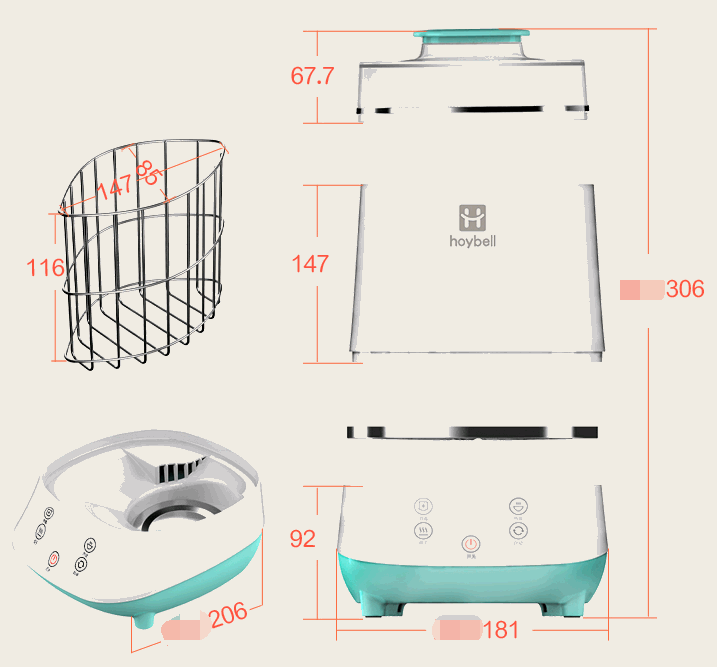 Baby bottle sterilizer with drying multi-function baby bottle steam sterilization pot disinfection cabinet