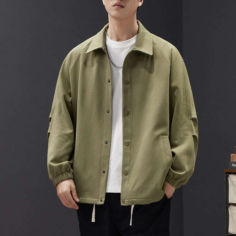 Casual Lapel Button Jacket Men Fashion Versatile Pocket Outwear Tops - globaltradeleader