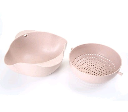 Kitchen Laundry Organizer Thickening Home Kitchen Plastic Rice Friut Bowl Washing Rice Sieve Basin Washing Basket - globaltradeleader