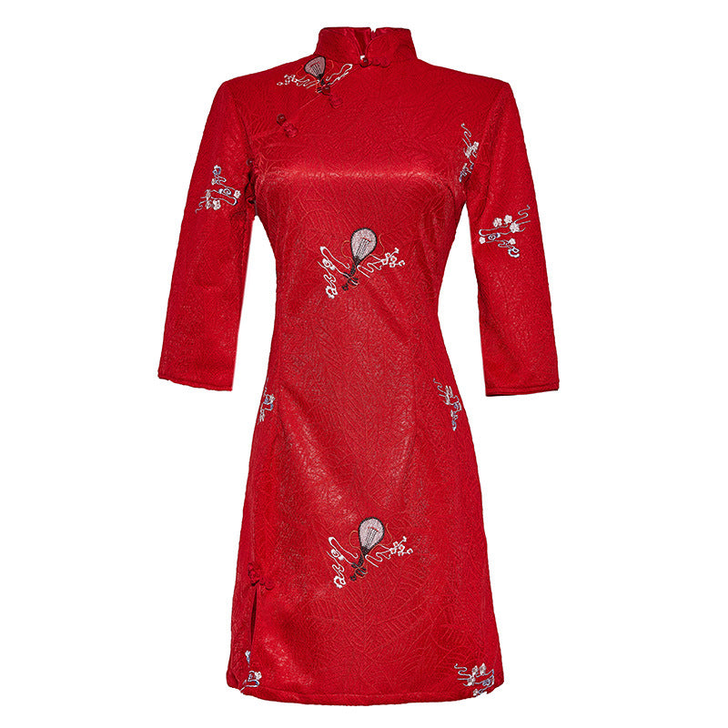 Women's Improved Young Chinese Style Autumn And Winter Dress