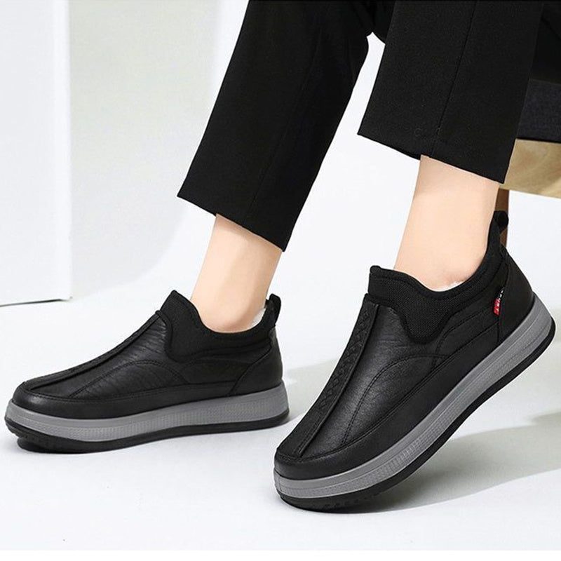 Winter Warm Fleece Snow Boots Round-toed Platform Ankle Boot Fashion Simple Non-slip Flat Cotton Shoes Men - globaltradeleader