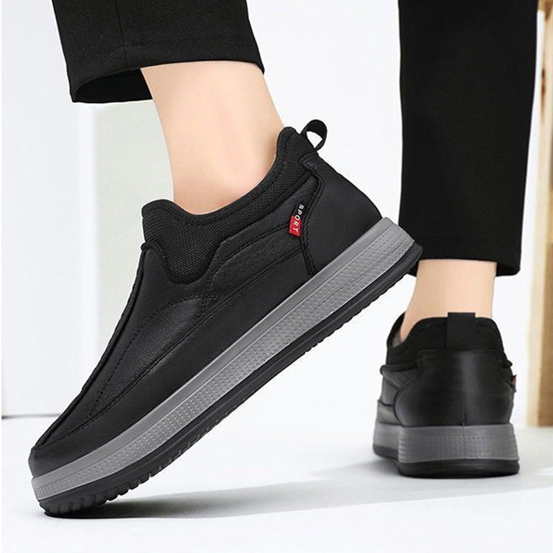 Winter Warm Fleece Snow Boots Round-toed Platform Ankle Boot Fashion Simple Non-slip Flat Cotton Shoes Men - globaltradeleader