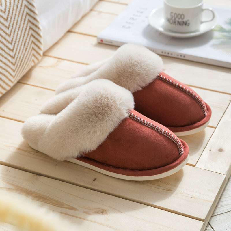 Household Plush Slippers Women Cotton Shoes For Autumn And Winter - globaltradeleader