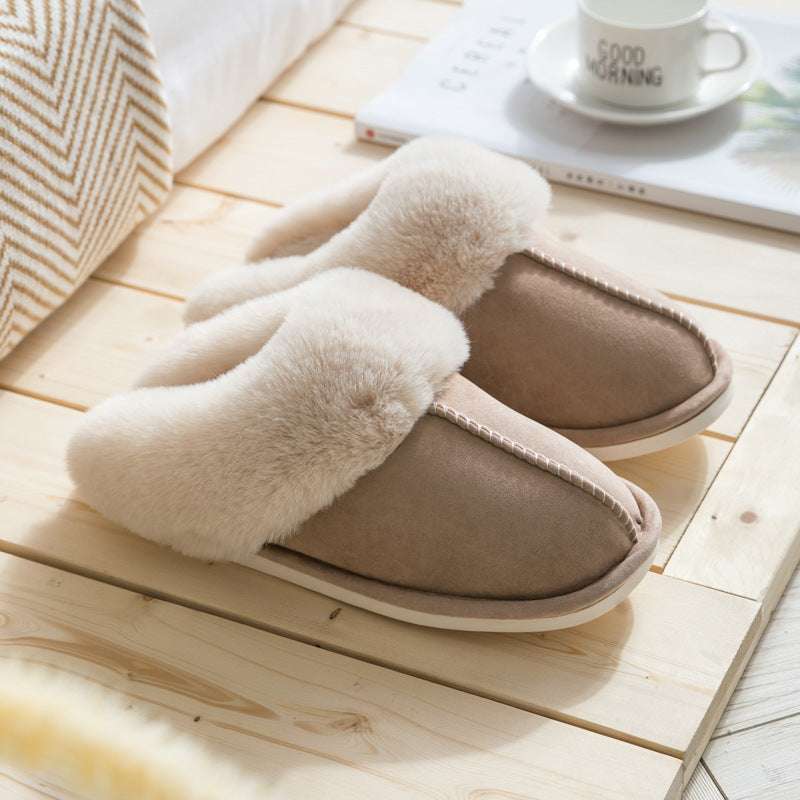 Household Plush Slippers Women Cotton Shoes For Autumn And Winter - globaltradeleader