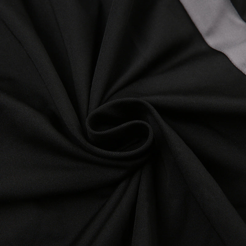 Women's Mechanical Style Color Block Print Invisible Long-sleeve Zipper T-shirt - globaltradeleader