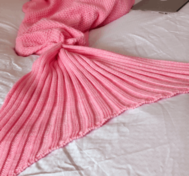 Hot Mermaid Blanket Handmade Knitted Sleeping Wrap TV Sofa Mermaid Tail Blanket Kids AdultBaby Crocheted Bag Bedding Throws Bag