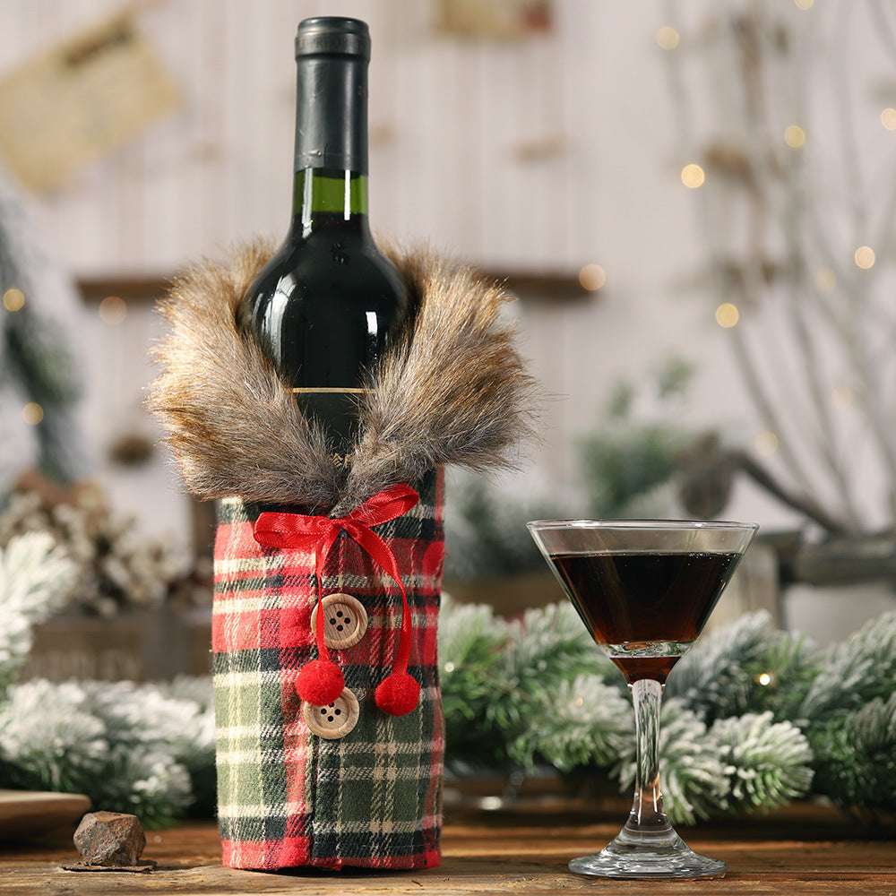 Christmas Wine Bottle Dust Cover Bag Table Decoration Home Decoration