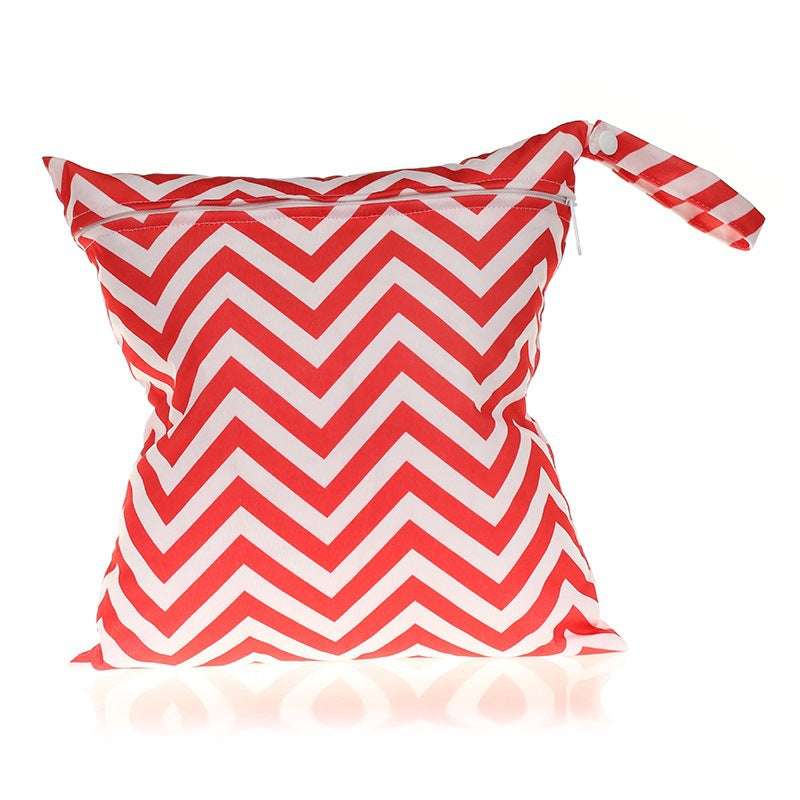 Single zip diaper storage bag