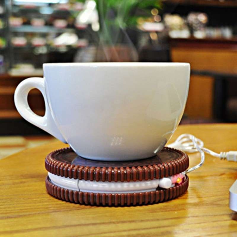 Portable Cookie Shape Cup Mat USB Power Supply Cable Heater Mat Drinks Warmer Tiny Mug Drink Coaster Vacuum Cup Pad 2021 New - globaltradeleader