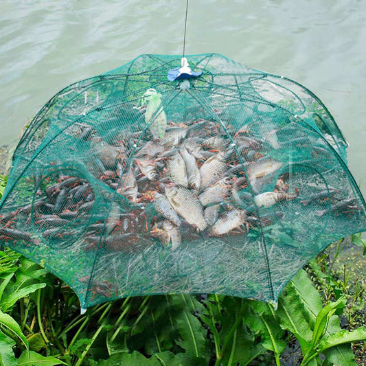 Strengthened 4-20 Holes Automatic Fishing Net Shrimp Cage Nylon Foldable Fish Trap Cast Net Cast Fold Crab Trap Fishing Network - globaltradeleader