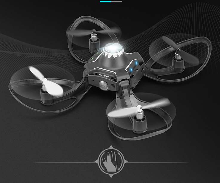Folding gesture control aircraft four-axis aerial photography