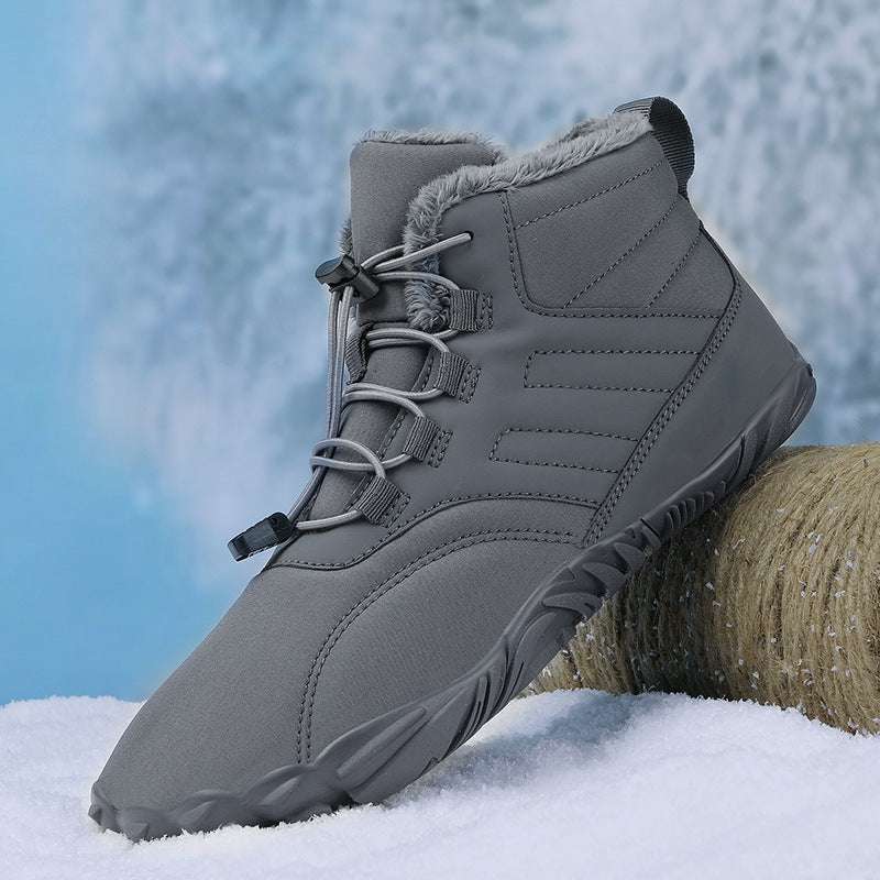 Outdoor Sports Cotton Shoes For Men And Women Winter Warm Slip-on Boots Wear-resistant Anti-ski Thickened Shoes Couple - globaltradeleader