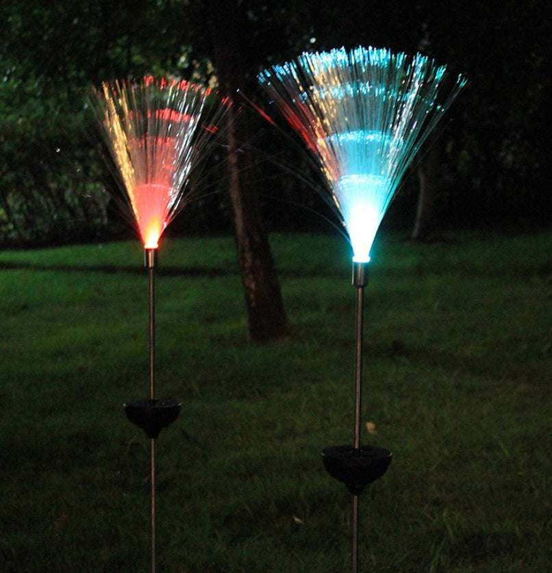 Solar Colorful Fiber Optic Lawn Lights - globaltradeleader