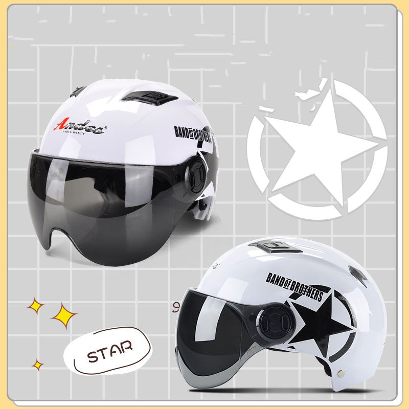 Winter Warm Battery Car Helmet Cute Korean Helmet