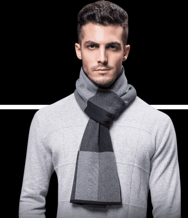 Men's scarf wool plaid scarf scarf winter scarf processing wholesale gift ladies knitting stitching