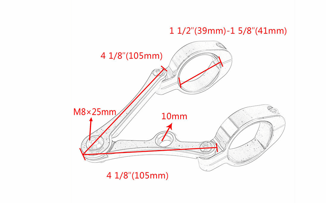 Motorcycle modified headlight bracket