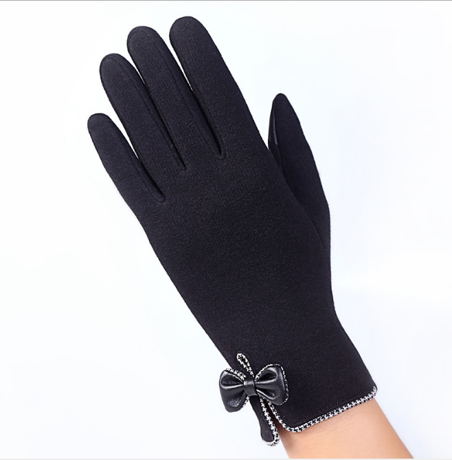 Touch screen ladies winter gloves outdoor sports cycling driving warm gloves not falling velvet gloves