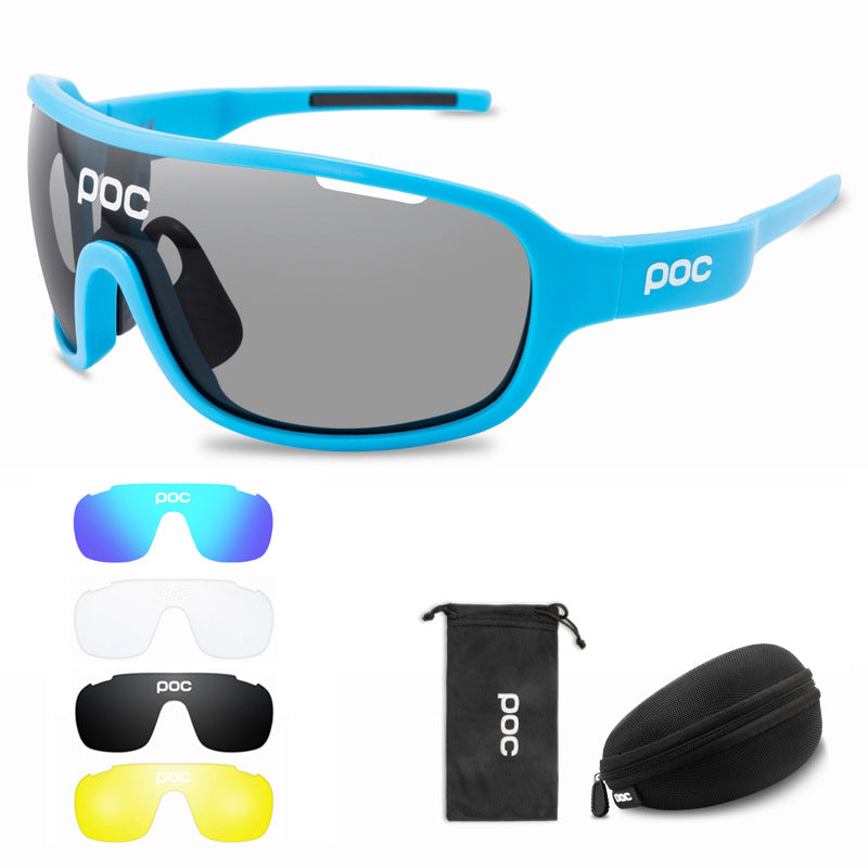 Polarized Color 5 Lens Set Full Frame Cycling Glasses