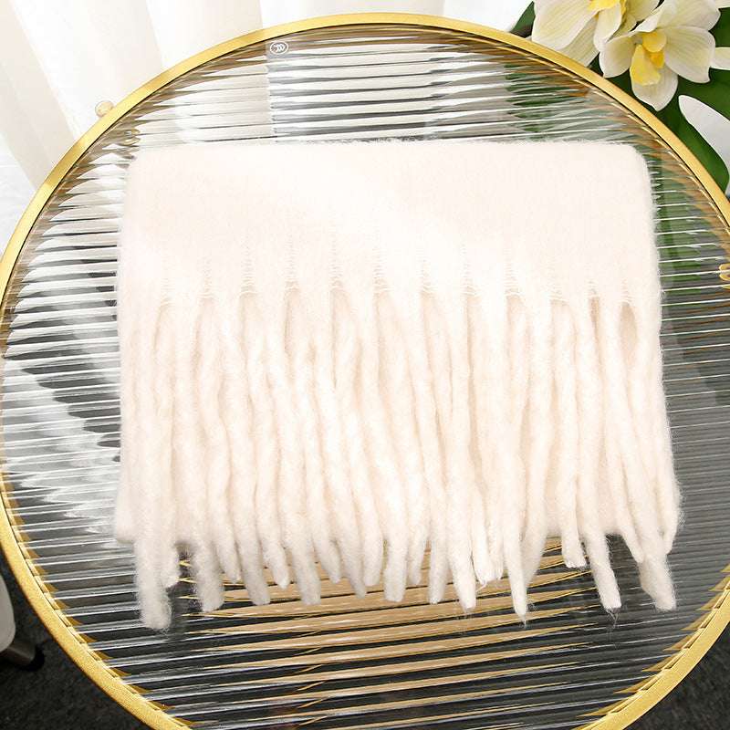 Soft And Warm Tassel Rectangular Scarf Shawl