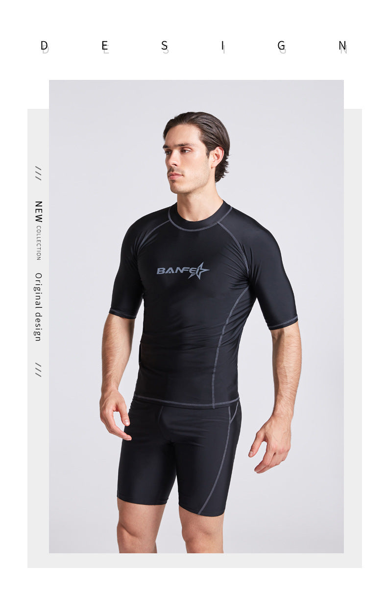 Quick-drying Half Sleeve Suit Swimsuit Snorkeling Surfing Wetsuit Suit - globaltradeleader