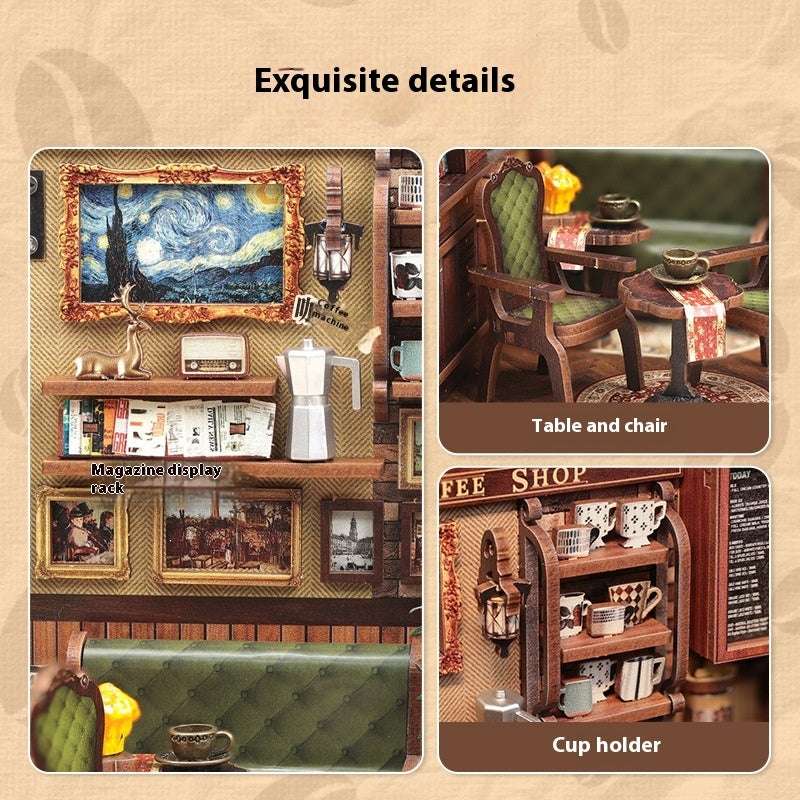 Miniature Scene Model DIY Assembled Handmade 3D Cottage Toy