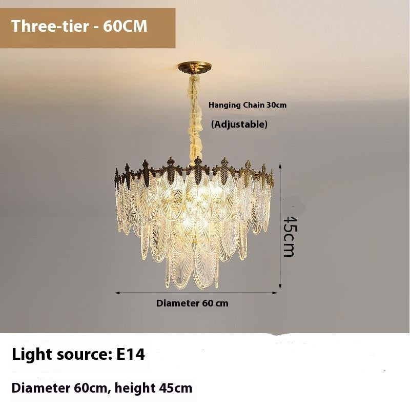 Glass Chandelier Living Room Simple Creative Bedroom Chandelier - globaltradeleader