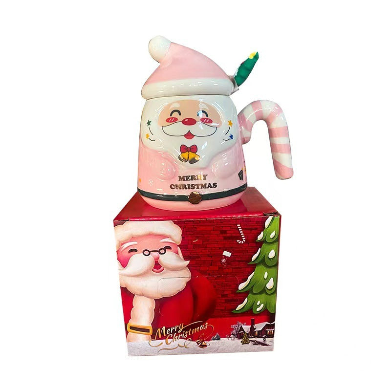 Creative Cartoon Santa Claus Cup Ceramic Cup Christmas Holiday Gift Hand-painted Water Cup Souvenir Mug - globaltradeleader