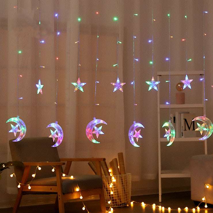 Christmas Curtain Room Led Decoration Love Lamp